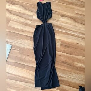 Chic Black Cut-Out Maxi Dress